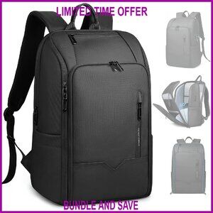Large 17.3 Inch Laptop Backpack with USB Charging Port, Water-Resistant